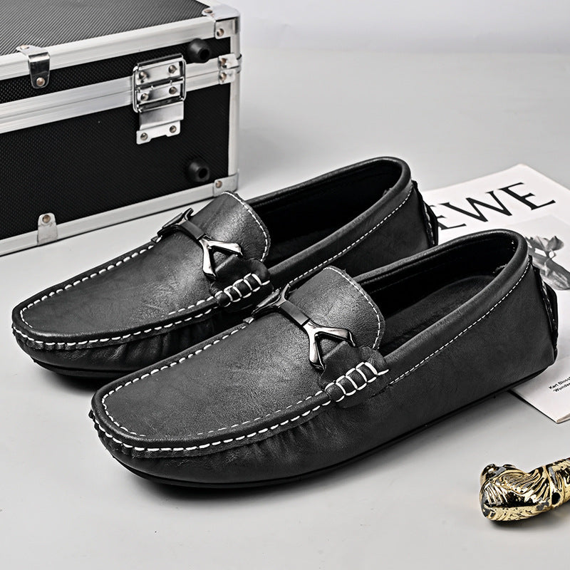 Genuine Leather All-match Men's Slip-on Gommino - D&A