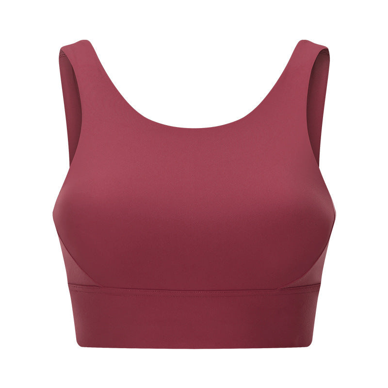 Sports Bra Running Shockproof Sports Beauty Back Bra Red - D&A
