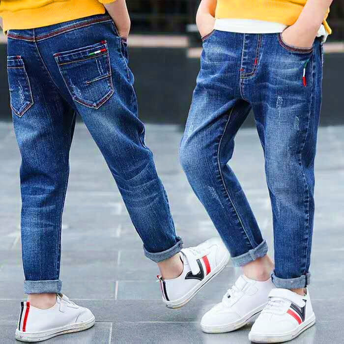 Boys Jeans Autumn And Winter New One-piece Velvet N - D&A