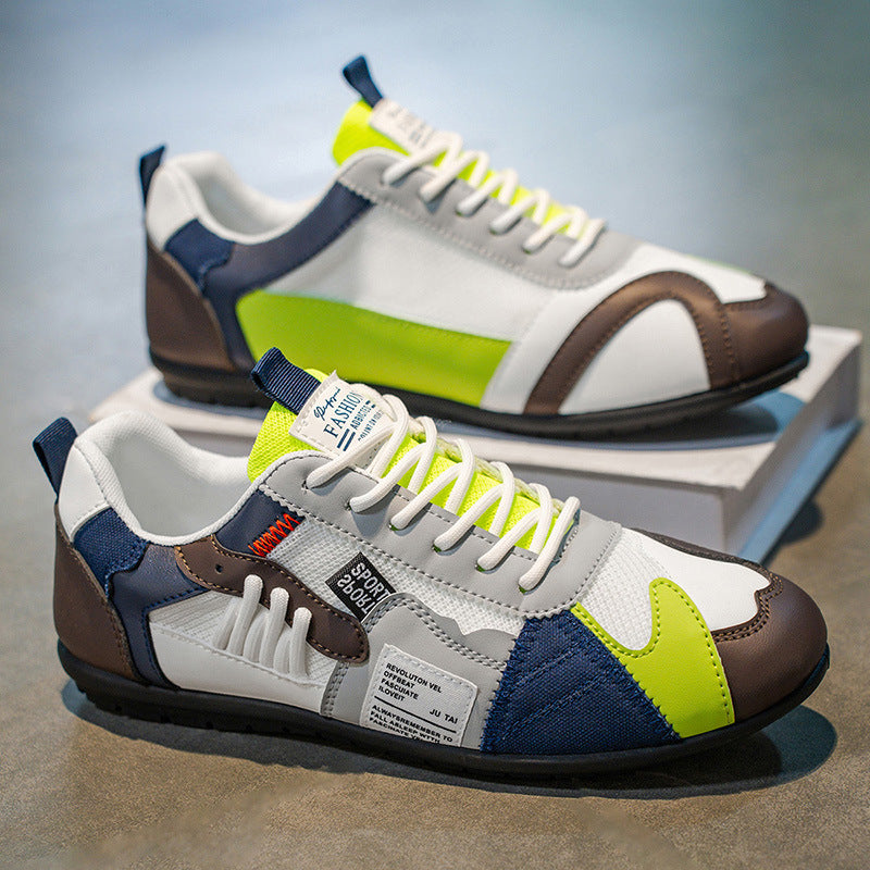 Men's Sports Shoes, Spring And Summer Stylish And Lightweight Wear-resistant White And Blue - D&A