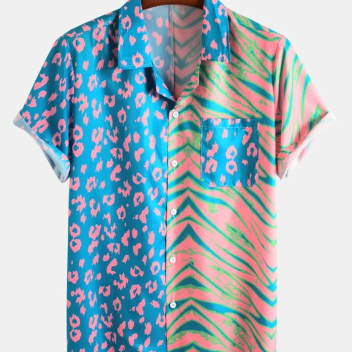Short Sleeve Lapel Men's Clothing Print Shirt Style 27 - D&A