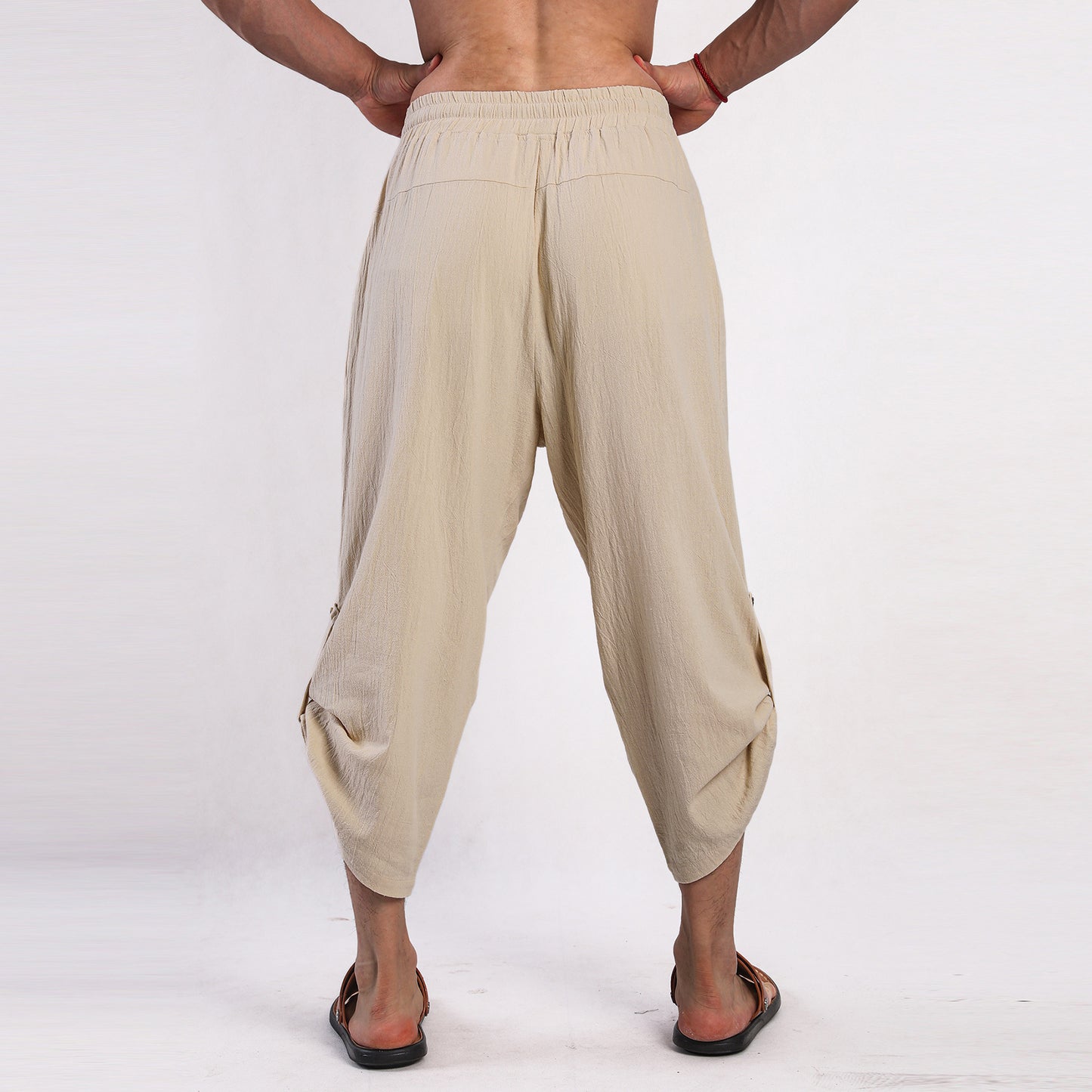 Cotton And Linen Casual Eighth Pants - D&A