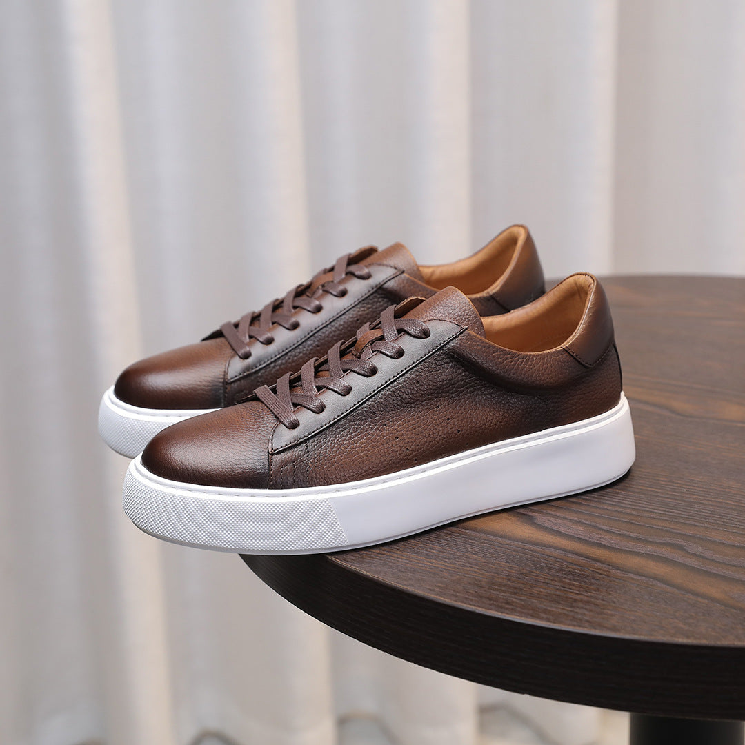 Top Layer Cowhide Men's Shoes Black Commute Leisure - D&A