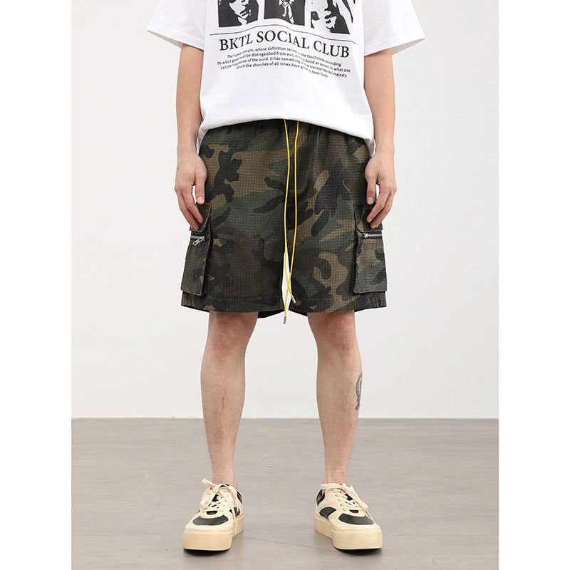 Three-dimensional Multi-pocket Workwear American Shorts Men - D&A