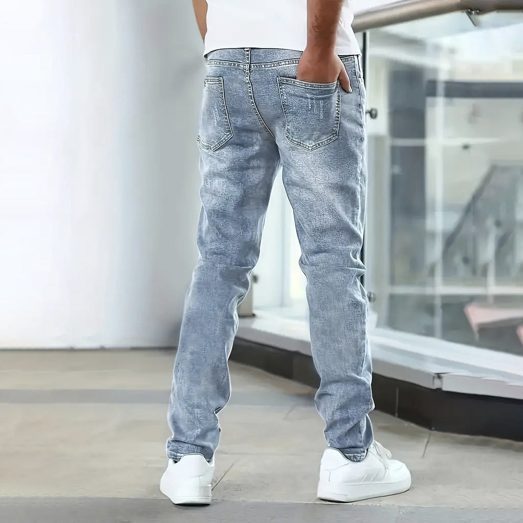 Stretch Men's Casual Solid Color Jeans - D&A