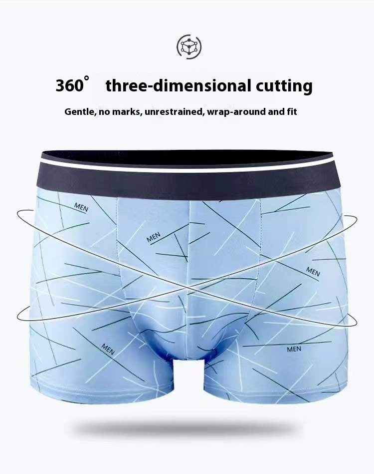 Men's Boxer Inner Antibacterial Underwear 4 Pack - D&A