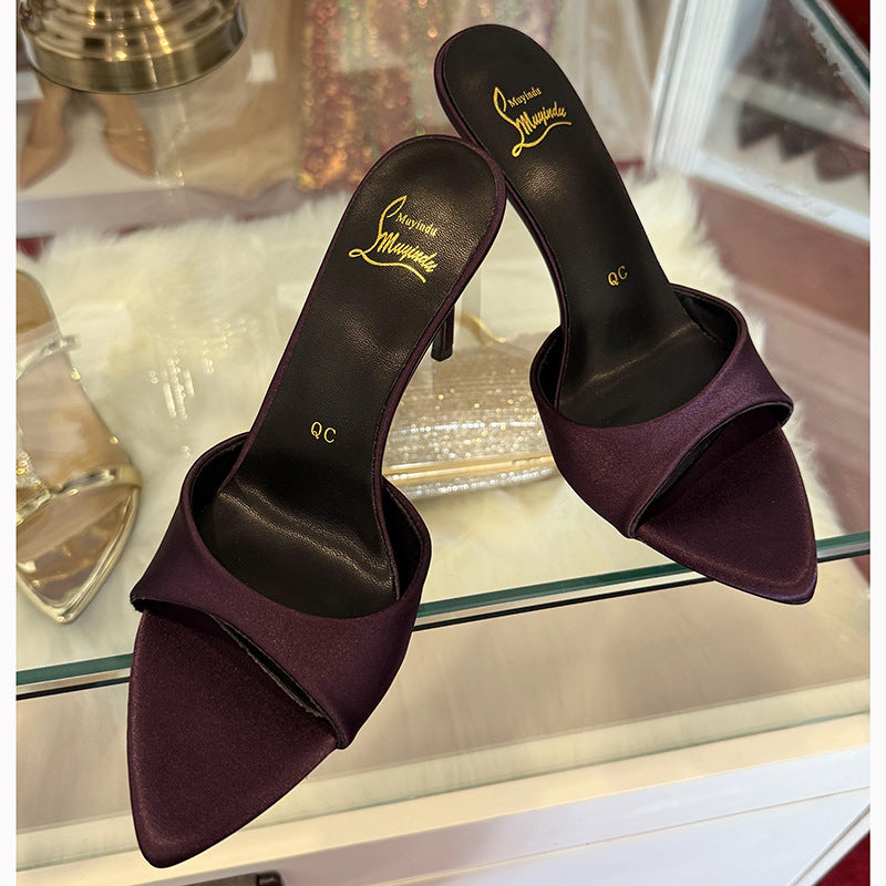 Women's High Heels Pointed Toe Strap Stiletto Sandals - D&A