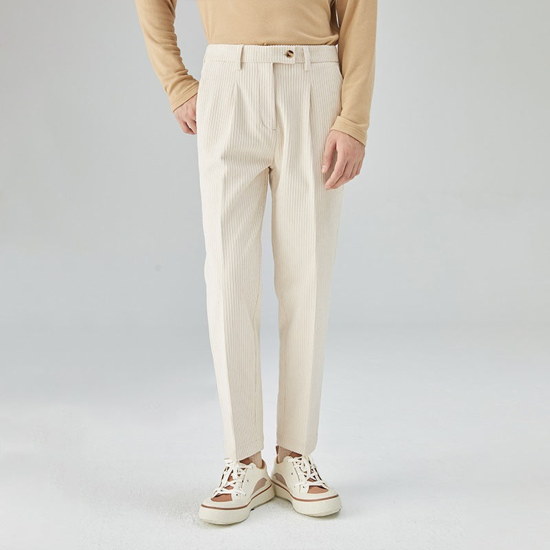 Corduroy Men's Straight All-matching Loose Trousers - D&A