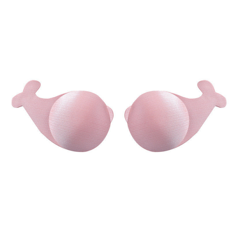 Strapless bra invisible silicone bra Pink - D&A