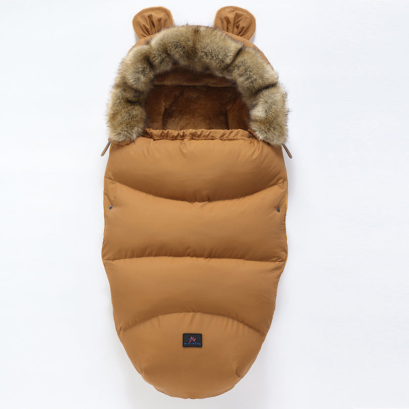 New baby stroller sleeping bag BrownA 100cm - D&A