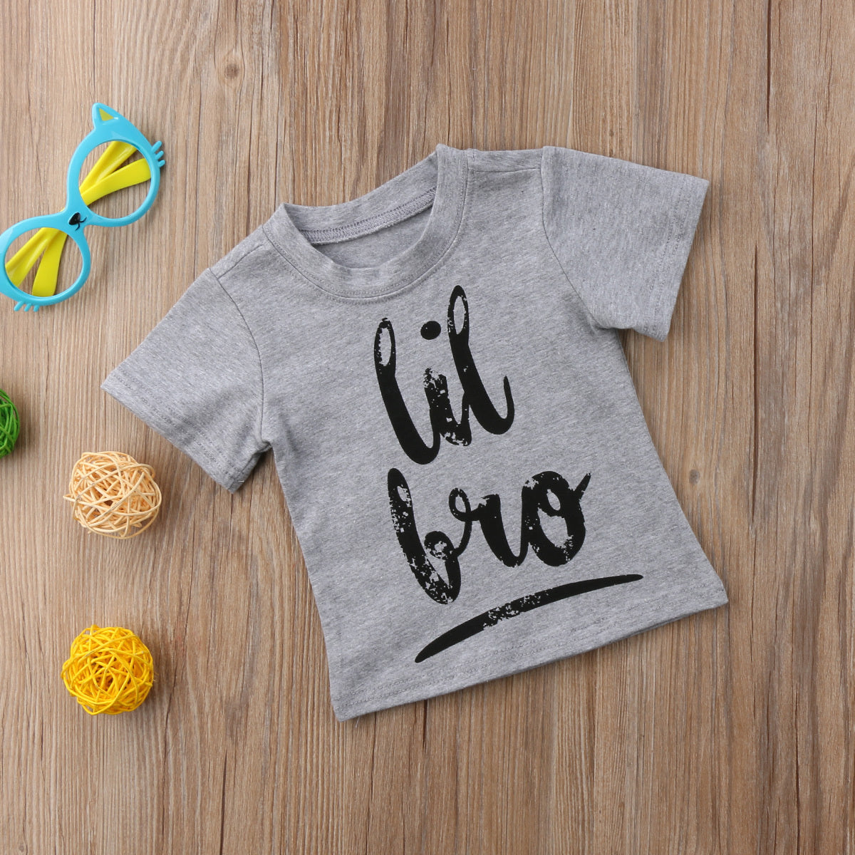 Printed t-shirt Grey Little brother - D&A