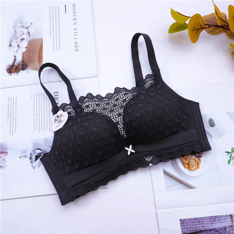 Sweet lace bra Black Single - D&A