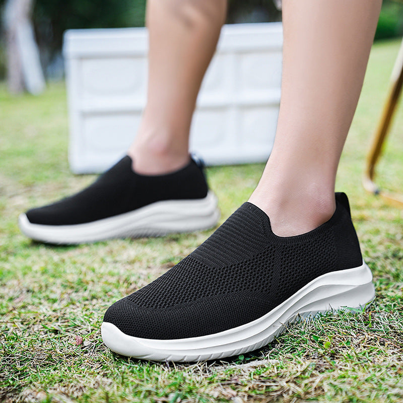 Mesh Flying Woven Breathable Loafers Comfortable All-match Shoes - D&A