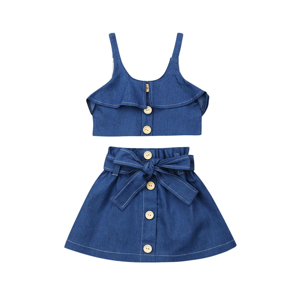 Children's clothing girls suspender skirt Skirt - D&A