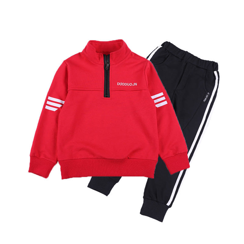 Boys'New Spring Garment in Two Kids' Leisure Sports Kids'Spring School Garments - D&A