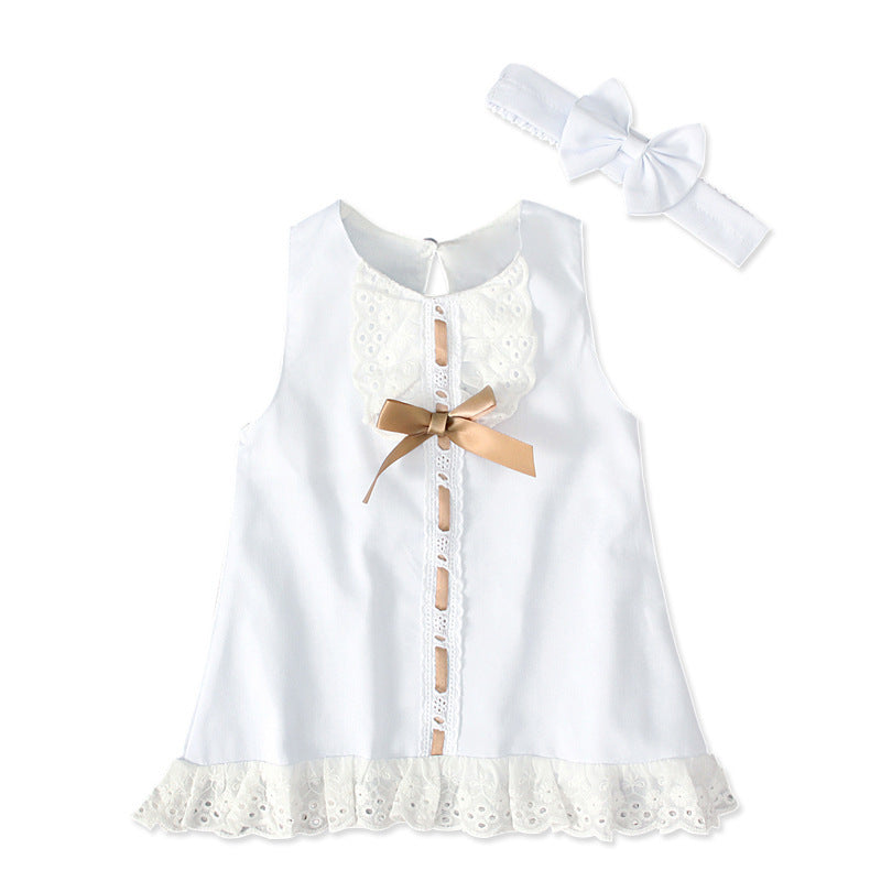 Girls baby sleeveless bow skirt - D&A