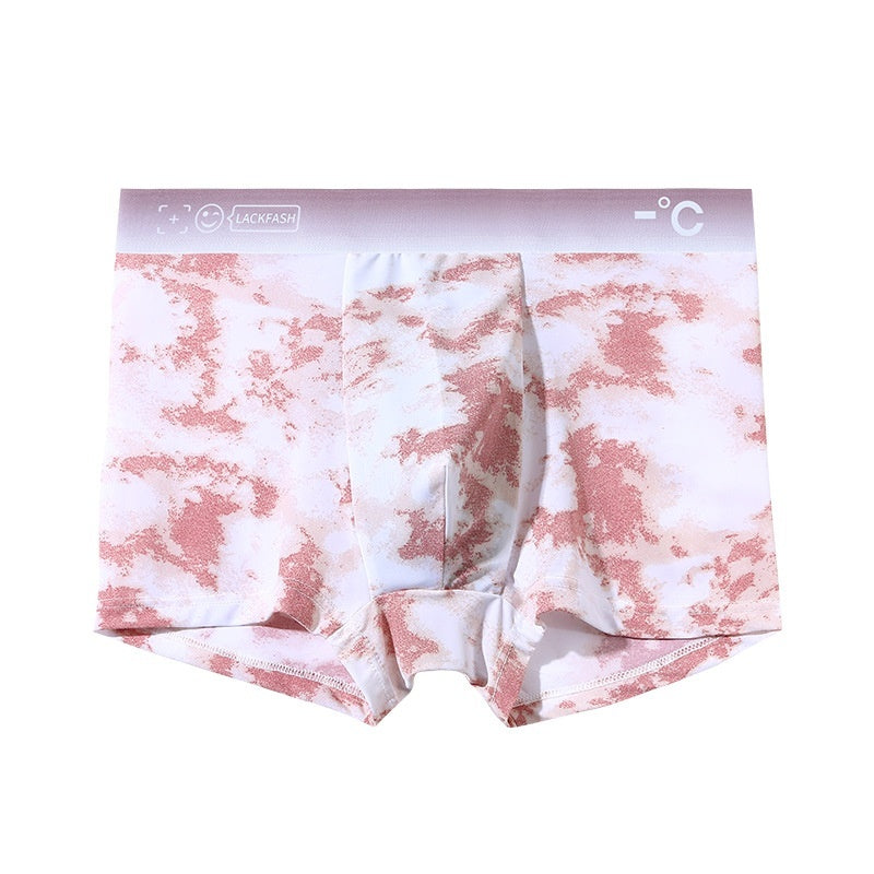 Men's Fashion Summer Thin Ice Silk Underwear Pink - D&A