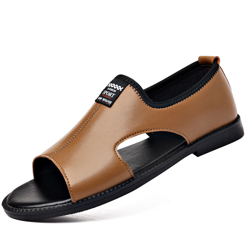 Roman Casual Sandals Soft Leather Non-slip Men - D&A