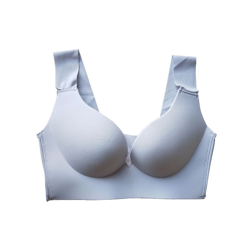 Seamless gather bra Silver grey - D&A