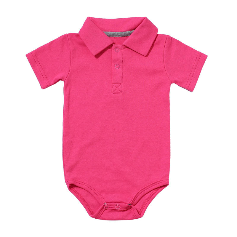 Lapel baby onesies Rose Red - D&A