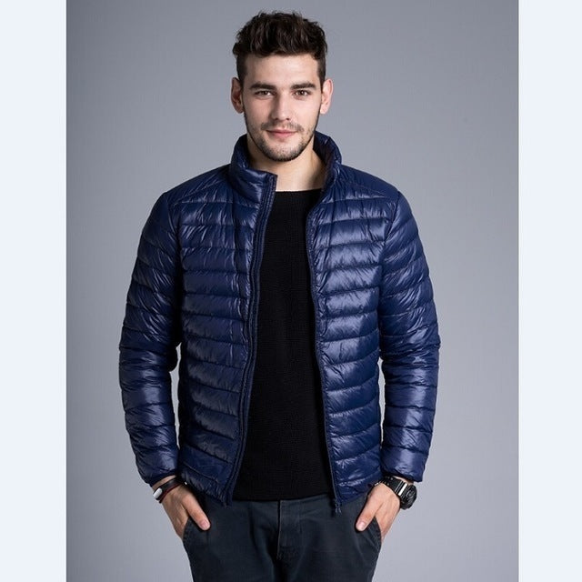 Winter Jacket for Men Jackets Duck Down Coat Outerwear Parka Navy - D&A