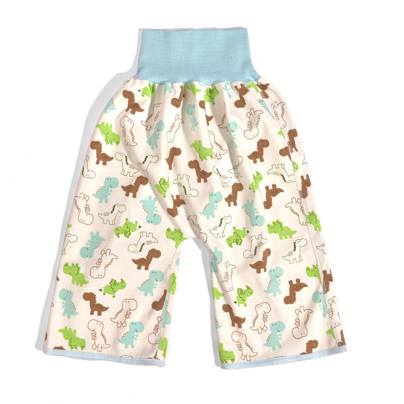 Baby Belly Protection High Waist Diaper Blue dinosaur One size - D&A