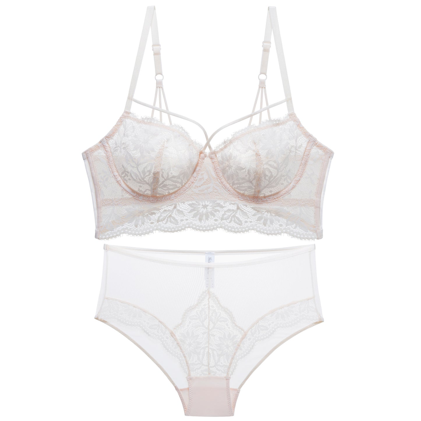 Lace bra suit Pink 2pcs 75A - D&A