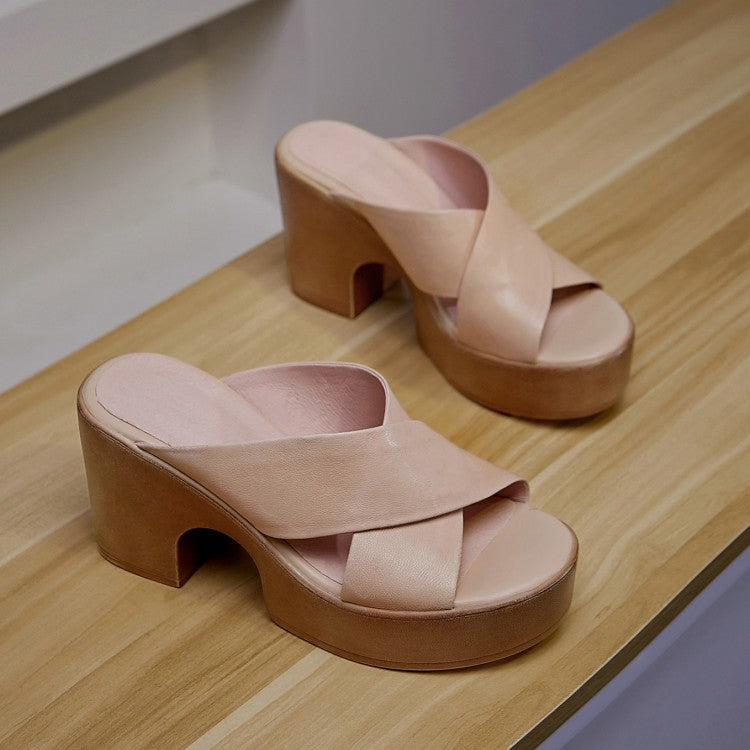Summer Casual Retro Thick Bottom Chunky Heel Women's Roman Style Sandals - D&A