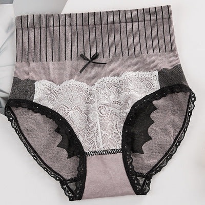 Graphene Antibacterial High Waist Underwear Women Purple OneSize - D&A