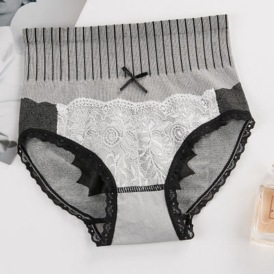 Graphene Antibacterial High Waist Underwear Women Grey OneSize - D&A