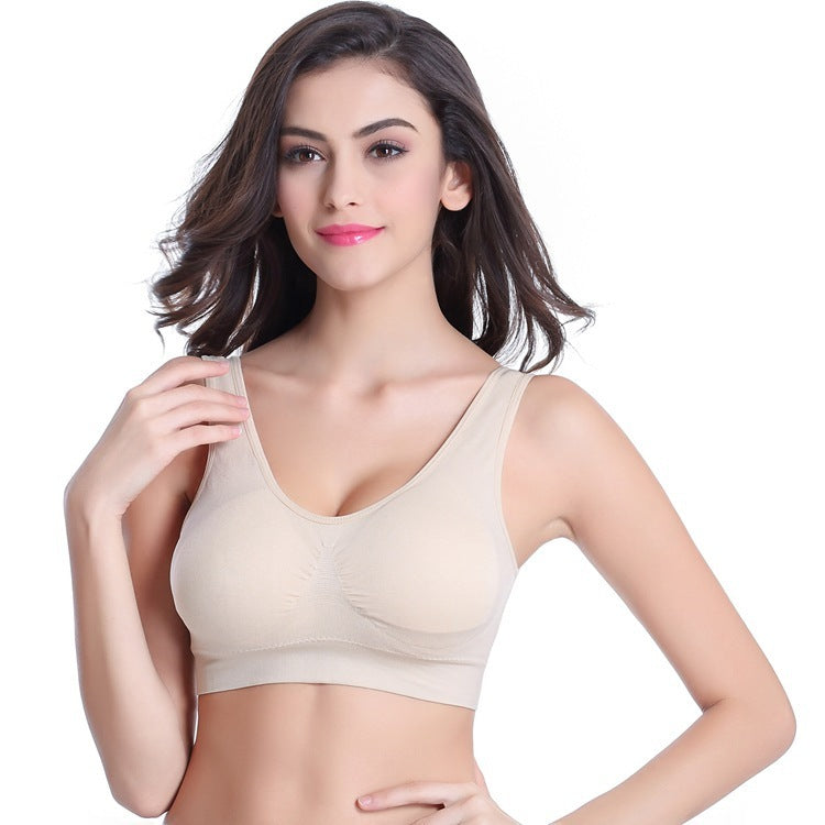 Bra One Piece Thin Style Sports Yoga Vest Bra Flesh colored - D&A