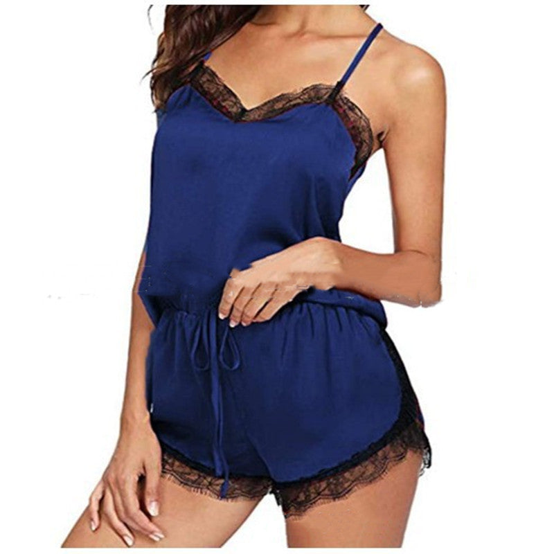 Sexy Lingerie Summer Home Pajamas Blue - D&A