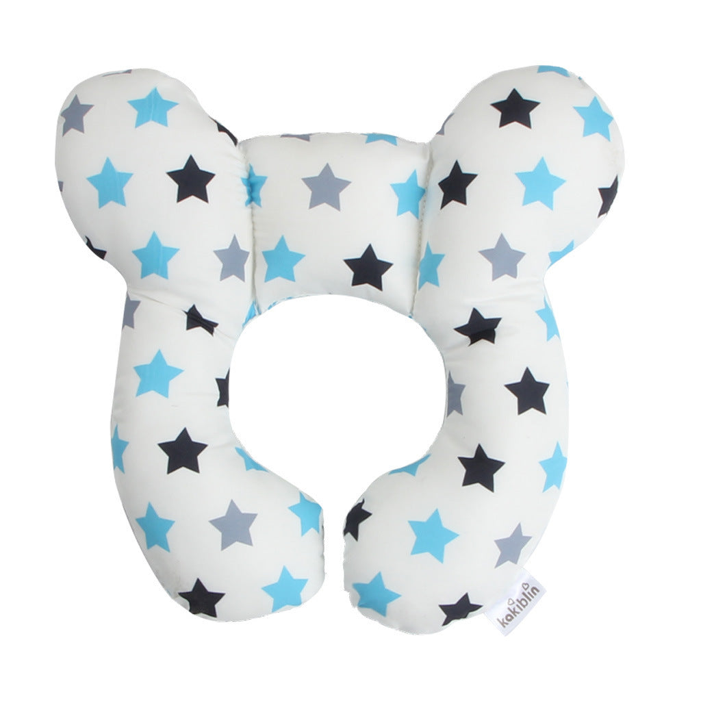 Infant Pillow Baby Bed U-Shaped Safety Seat Neck Guard Fixed Stereotyped Stroller Pillow Star OPP - D&A