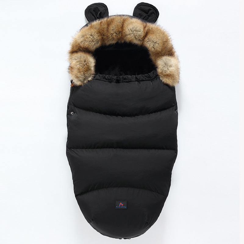 New baby stroller sleeping bag Black 100cm - D&A