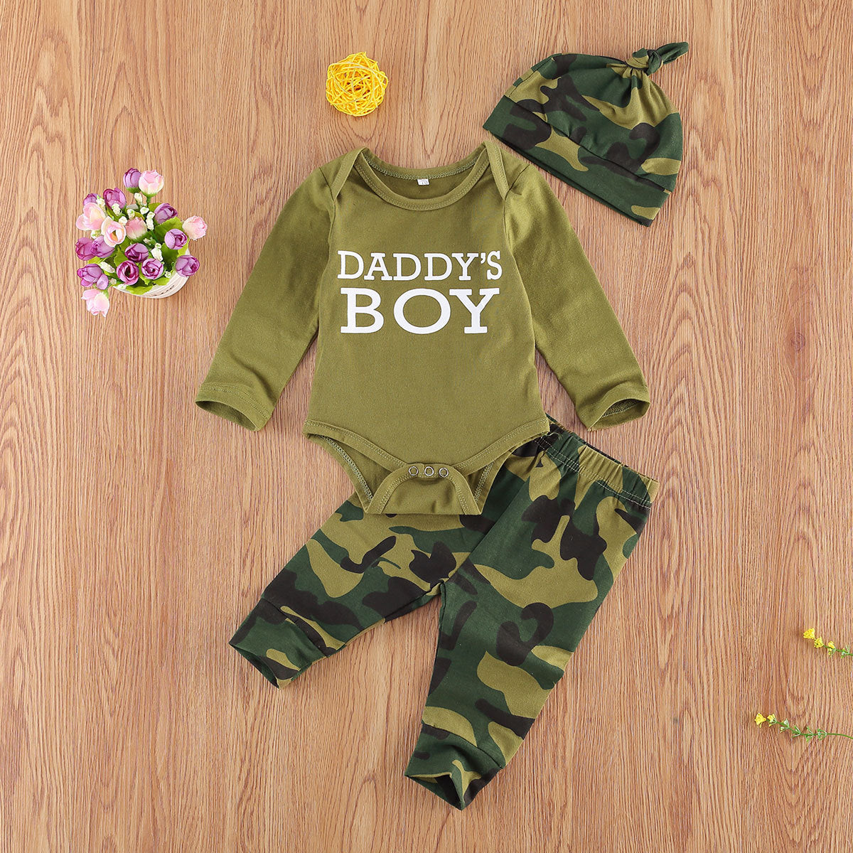 New Products Set Letter Camouflage Printed Children Set - D&A