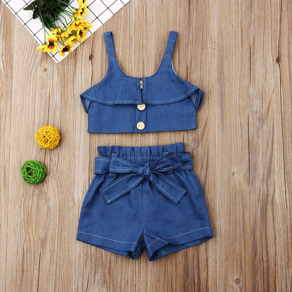 Children's clothing girls suspender skirt - D&A