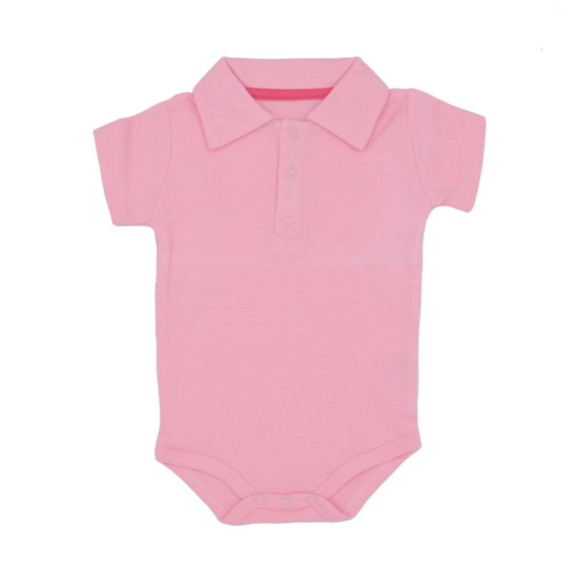 Lapel baby onesies Pink - D&A