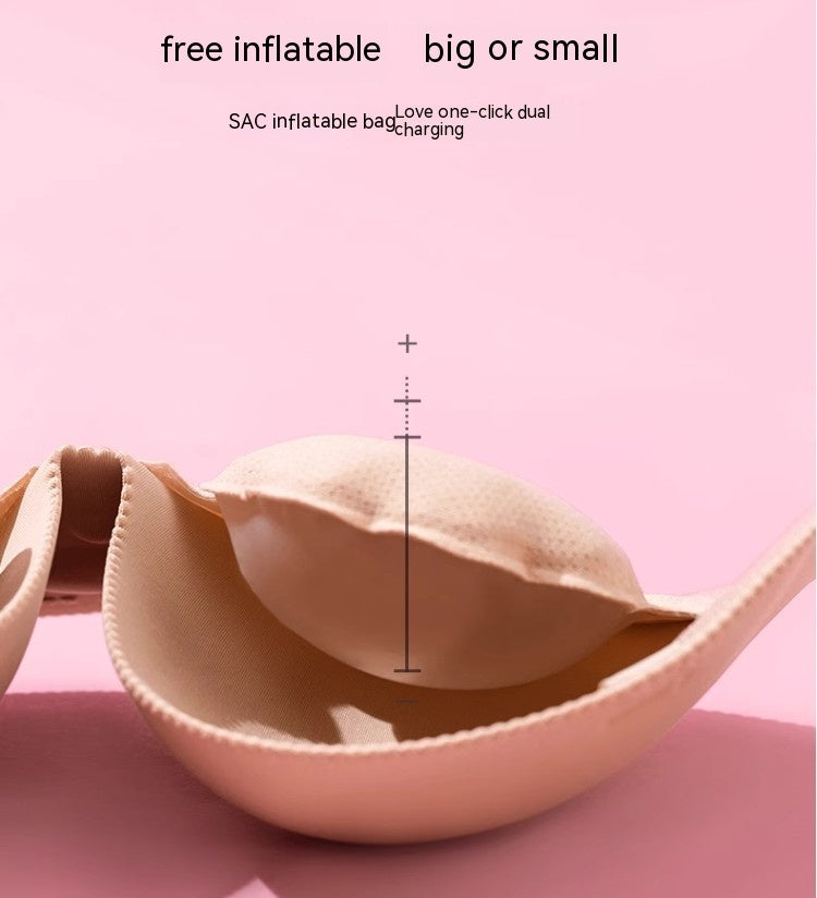 Inflatable Invisible Nude Bra Non-slip Push Up Bra - D&A