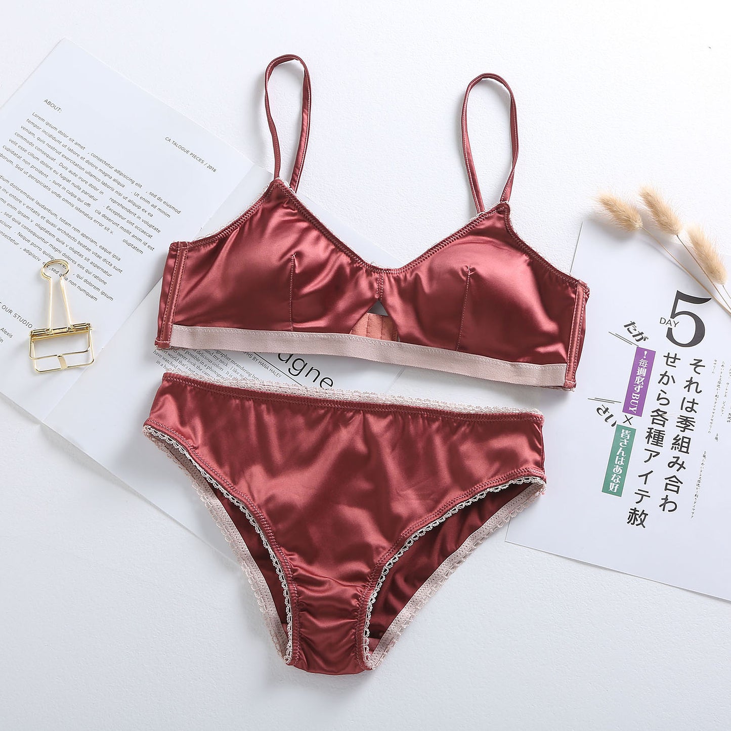 Underwear bra set Red - D&A