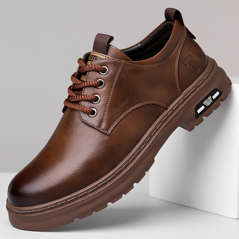 Retro Outdoor Men's Shoes Big Toe Casual Leather Shoes - D&A
