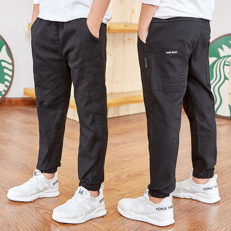 hildren's thin pants boys summer trousers Black - D&A