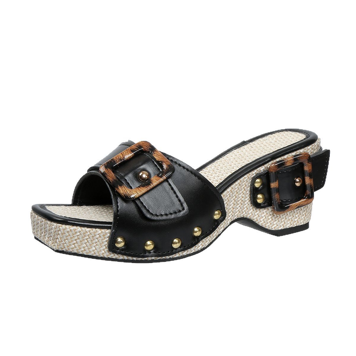 Plus Size Trend Platform Wedge Sandals Rivet - D&A