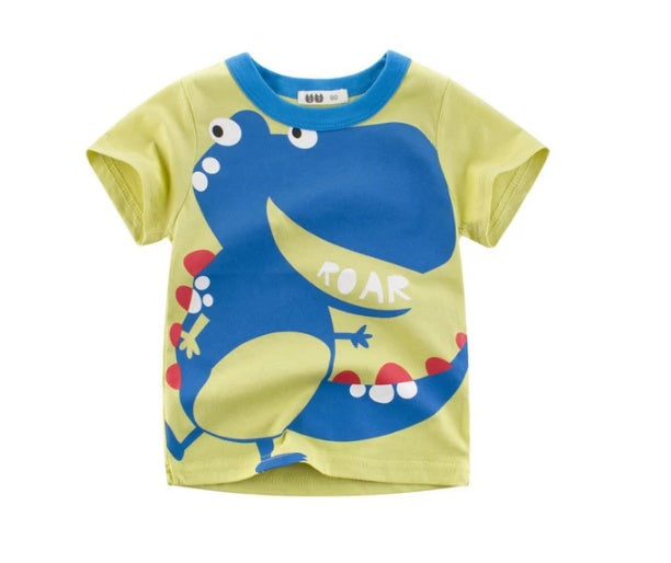 Children's Wear Summer New Korean Children's Boys Cotton T-shirt Men's Treasure In Children's Short Sleeves 15style - D&A