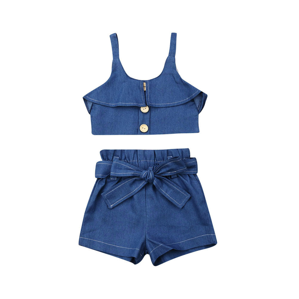 Children's clothing girls suspender skirt Pants - D&A