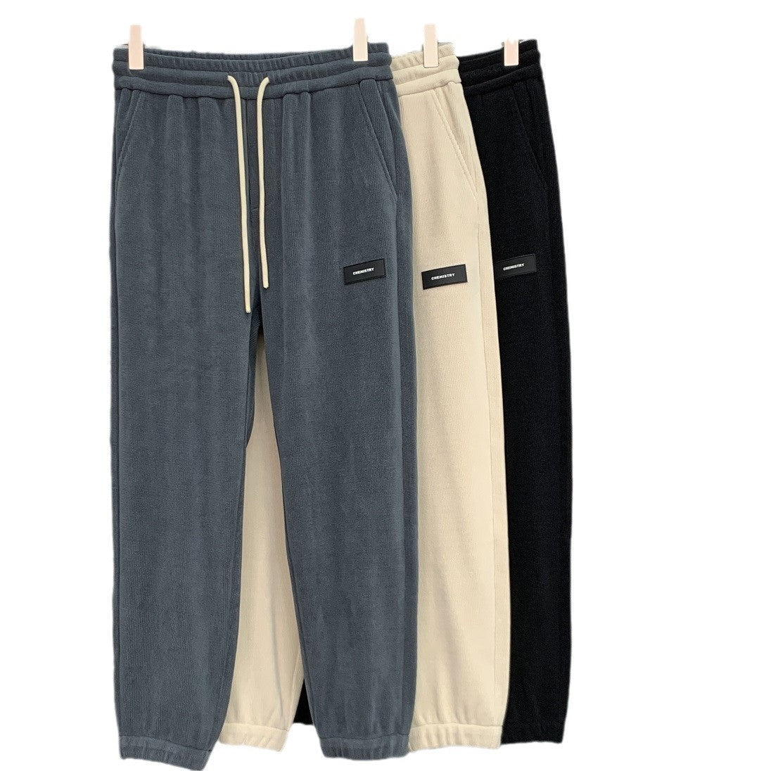 Corduroy Ankle-tied Sweatpants All-match Plus Size - D&A