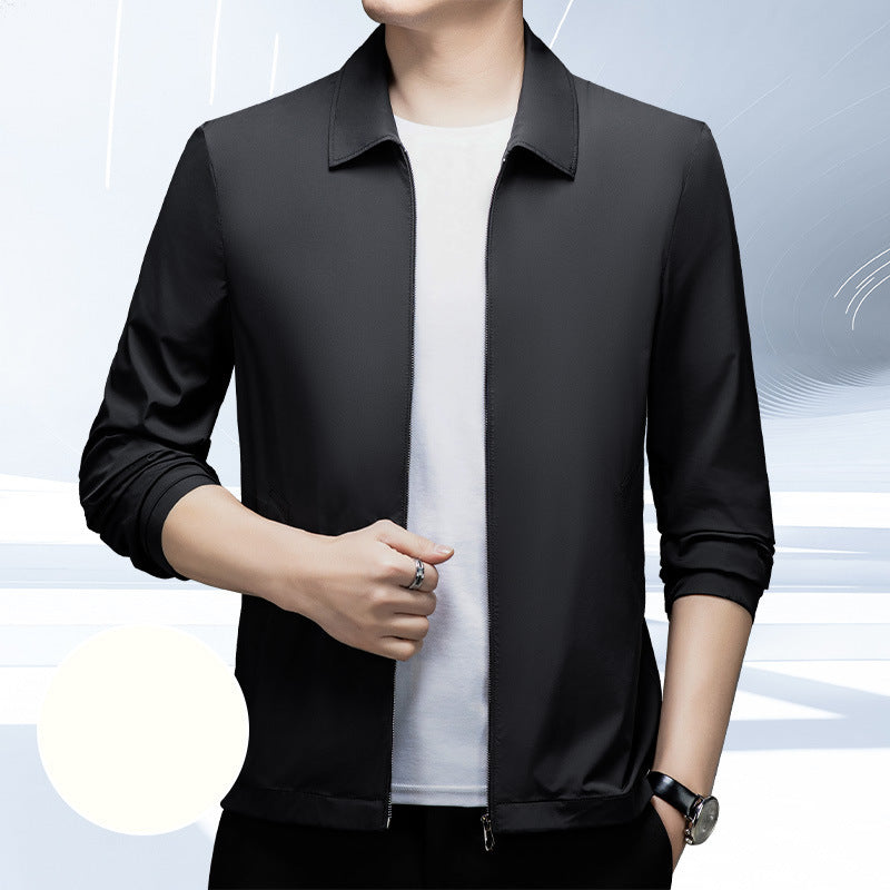 Summer Men's Light Gray Executive Jacket Black - D&A