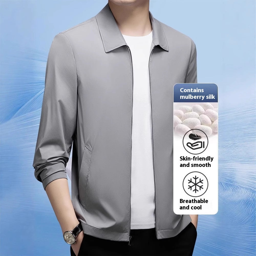Summer Men's Light Gray Executive Jacket - D&A