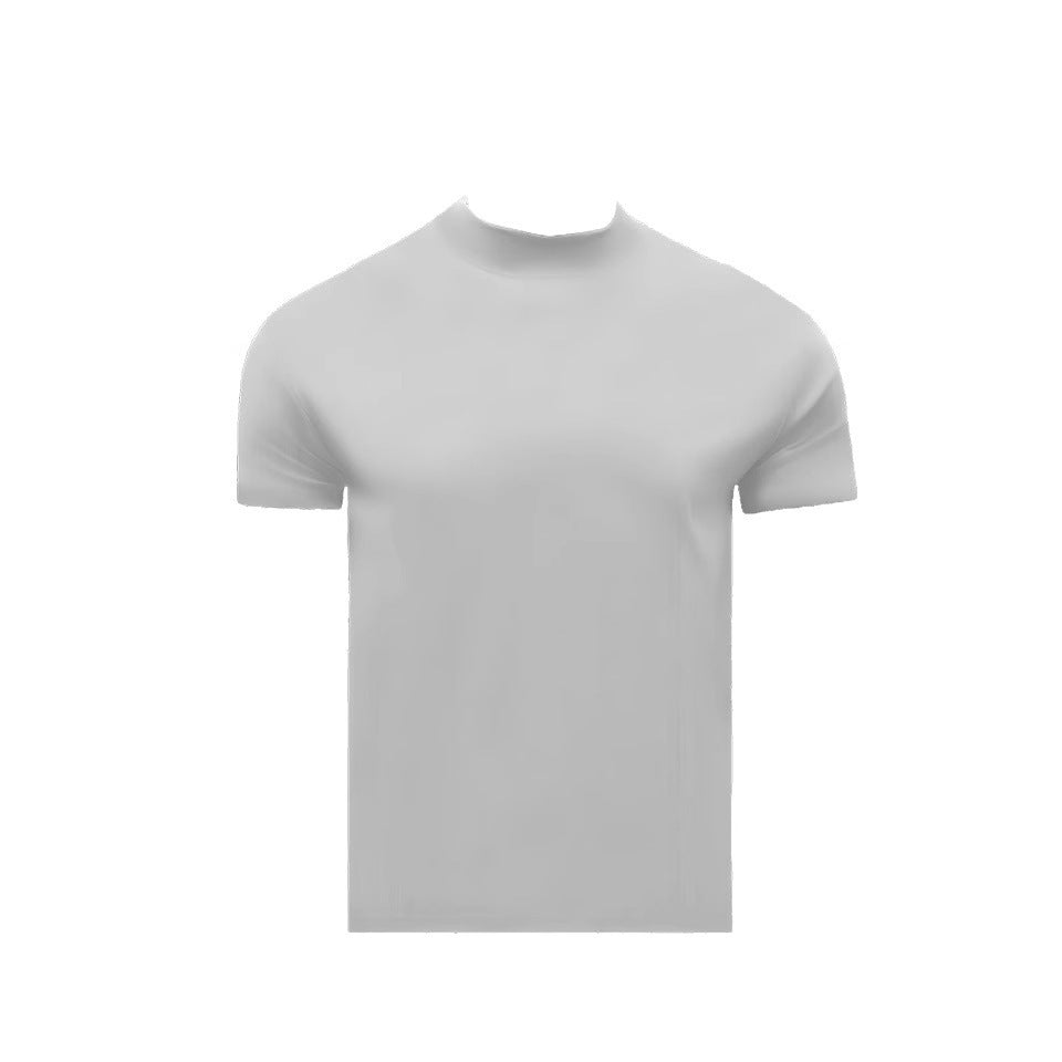 Summer Shoulder Half Turtleneck Cuff Short Sleeve - D&A