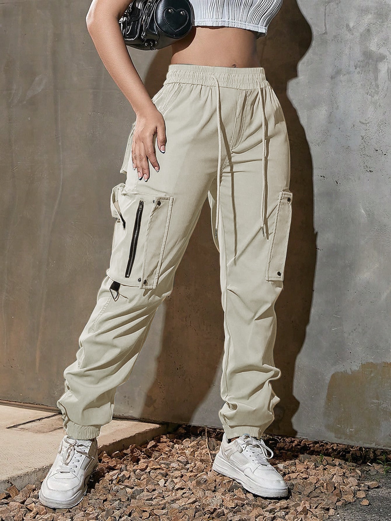 Overalls Summer American Sports Pants Apricot - D&A