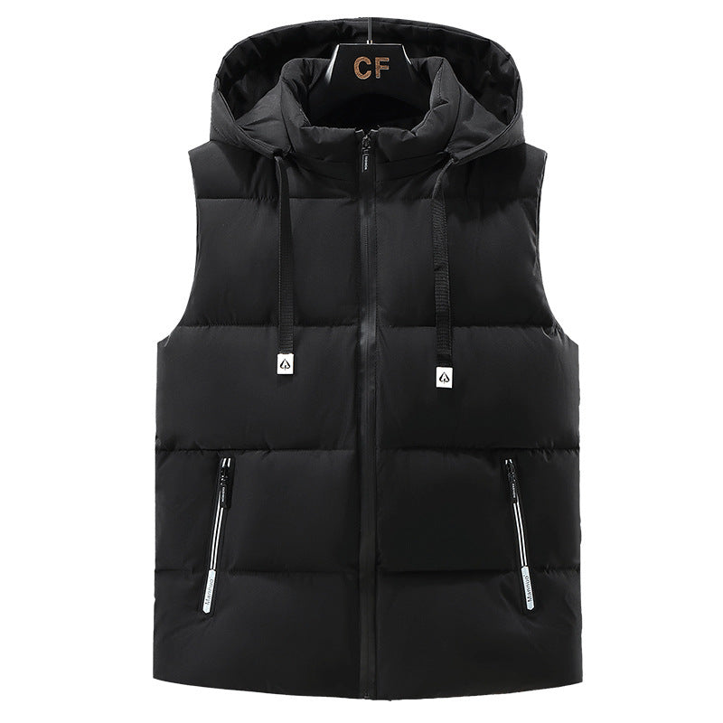 Warm Thickened Solid Color Vest For Men - D&A